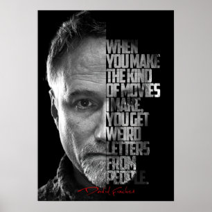 Black and white David Fincher Quote Poster