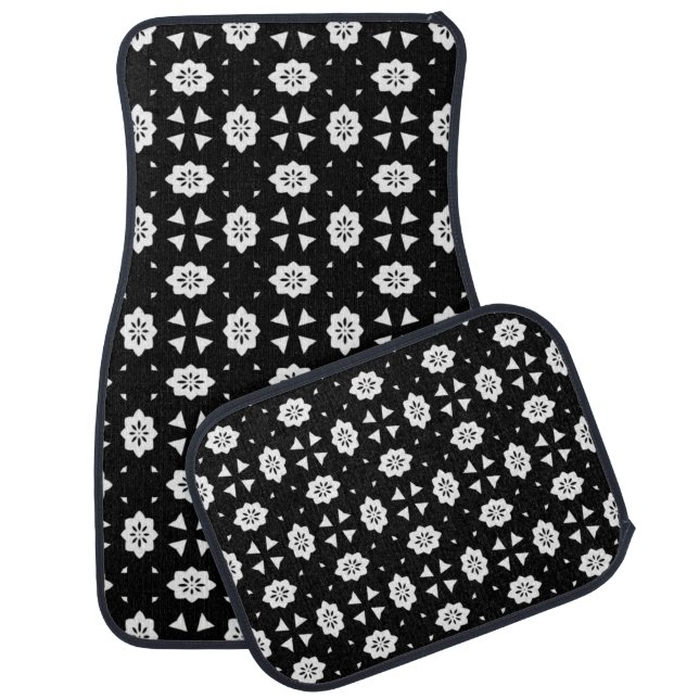 Black And White Decor Car Mats (Set)