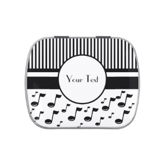 Black and White Decorative Jelly Belly Candy Tin