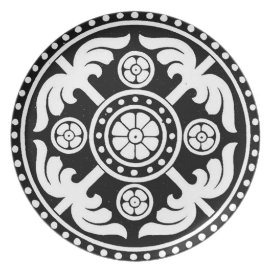 BLACK AND WHITE DECORATIVE PLATE DESIGN (Front)