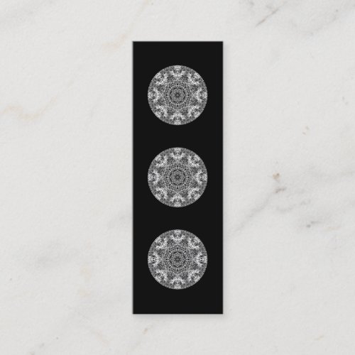 Black and White Decorative Round Pattern. Business Card