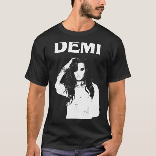 Black And White Demi Classic Love Music Singers Fo T_Shirt