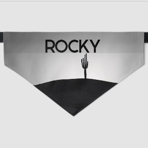 Black and White Desert Dog Mountains Pet Bandana Collar