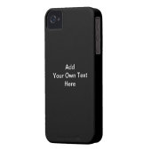 Black and White design, custom text. Case-Mate iPhone Case (Back Left)