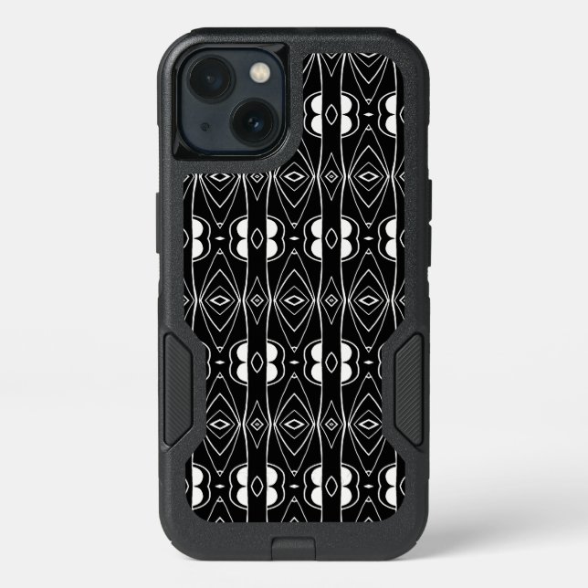 Black and White Design Otterbox iPhone Case (Back)