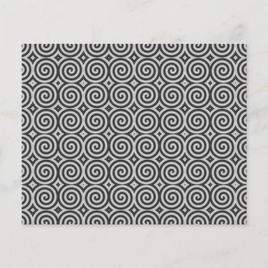 Black and white design. Pattern of Spirals. (Front)