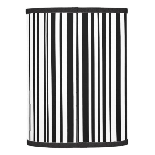 Black and white designer stripes - High Quality Lamp Shade (Back)