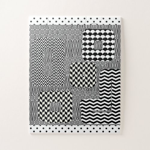  BLACK AND WHITE DESIGNS JIGSAW PUZZLE