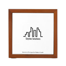 Black and White Desk Organizer for Modern Office