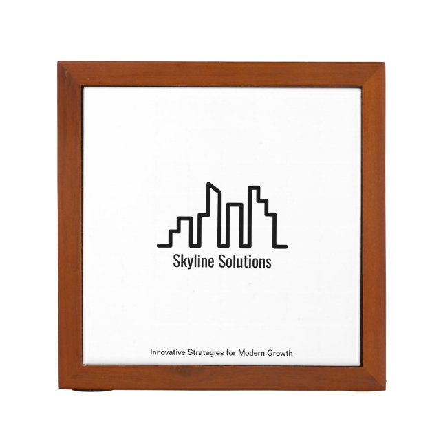 Black and White Desk Organizer for Modern Office (Front)