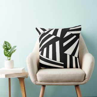 Black and White Diagonal Stripes Pattern