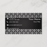 Black and White Diamond Abstract Business Card