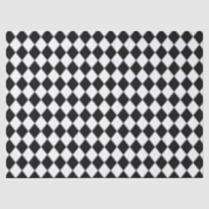 Black and White Diamond Argyle Pattern Tissue Paper