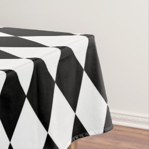 Black And White Diamond Design Tablecloth