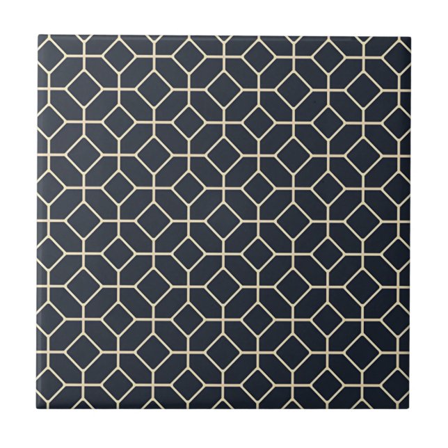 black and white diamond floor tiles vintage (Front)
