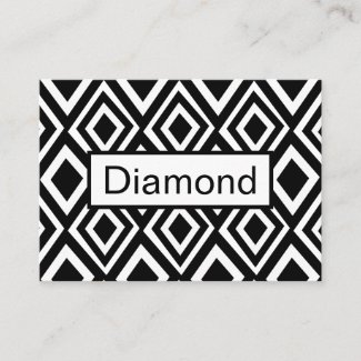 Black and White Diamond Geometric Pattern
