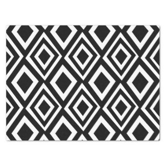 Black and White Diamond Geometric Pattern