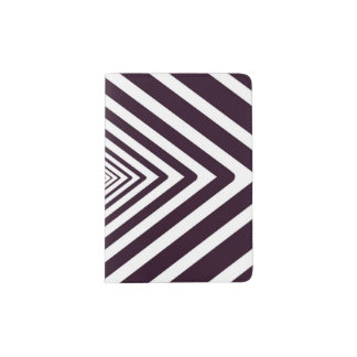 Black and White Diamond Optical Illusion Passport Holder