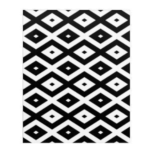 Black and white diamond pattern acrylic print