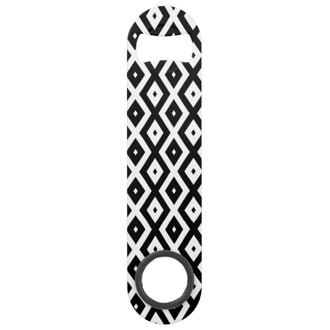 Black and white diamond pattern bar key (Front)