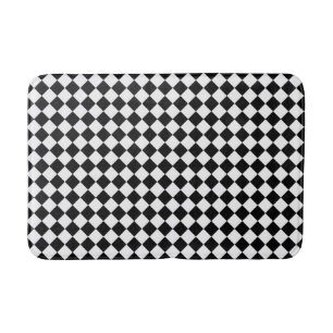 Black And White Diamond Pattern by Shirley Taylor Bathroom Mat