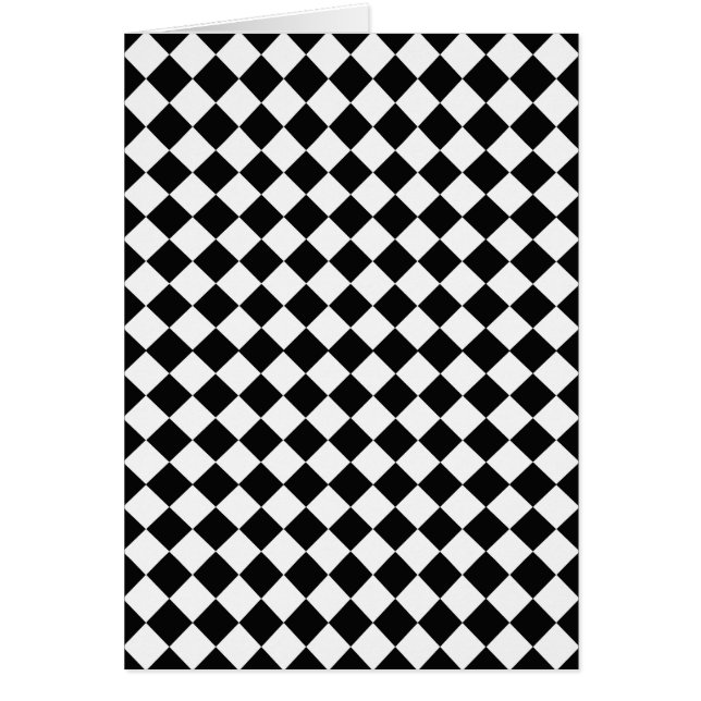 Black and White Diamond Pattern by Shirley Taylor Cards (Front)