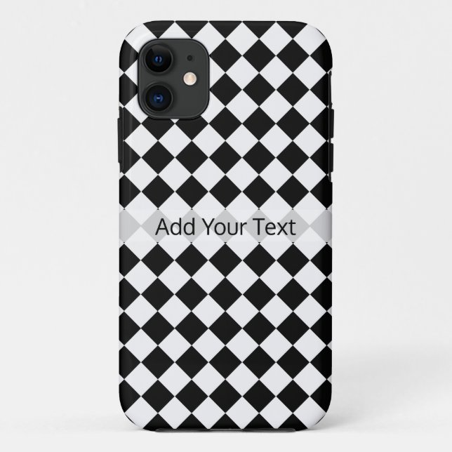 Black and White Diamond Pattern by Shirley Taylor Case-Mate iPhone Case (Back)