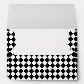 Black And White Diamond Pattern By Shirley Taylor Envelope by ShirleyTaylor at Zazzle