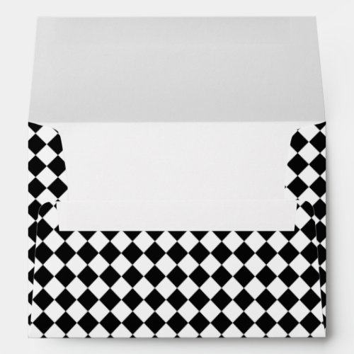 Black and White Diamond Pattern by Shirley Taylor Envelope