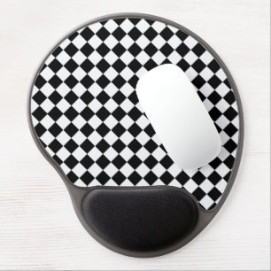 Black and White Diamond Pattern by Shirley Taylor Gel Mouse Pad