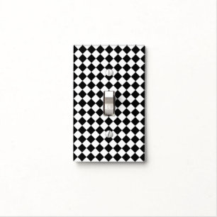 Black and White Diamond Pattern by Shirley Taylor Light Switch Cover