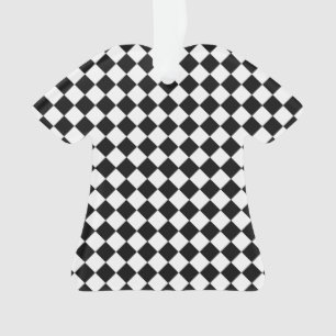 Black and White Diamond Pattern by Shirley Taylor Ornament