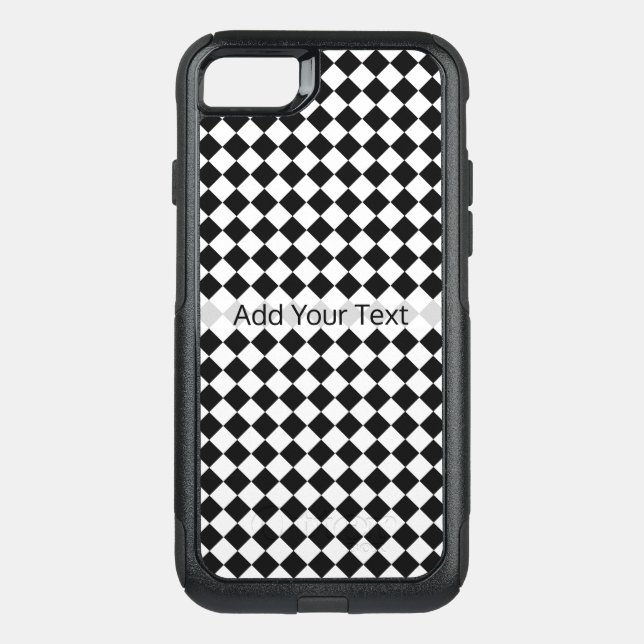 Black and White Diamond Pattern by Shirley Taylor Otterbox iPhone Case (Back)