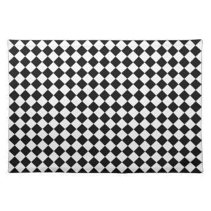 Black And White Diamond Pattern by Shirley Taylor Placemat