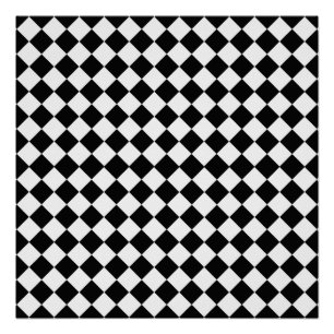 Black And White Diamond Pattern by Shirley Taylor Poster