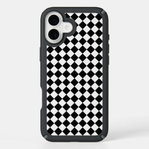 Black and White Diamond Pattern by Shirley Taylor iPhone 16 Plus Case