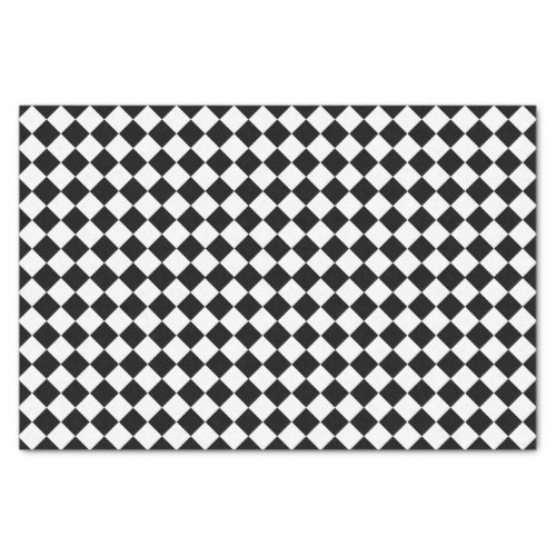 Black And White Diamond Pattern by Shirley Taylor Tissue Paper