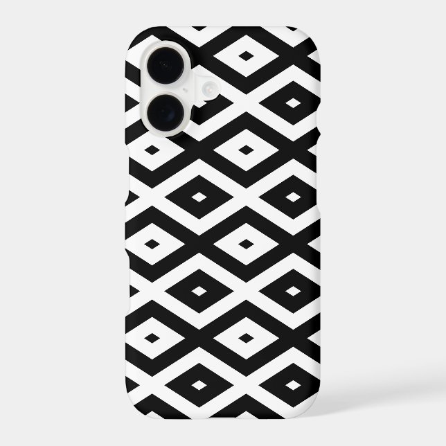 Black and white diamond pattern Case-Mate iPhone case (Back)