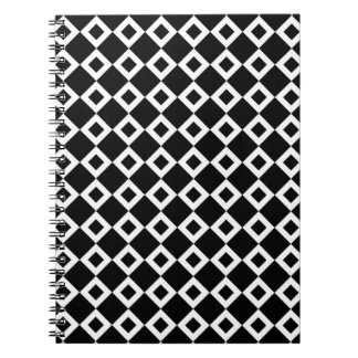 Black and White Diamond Pattern Notebook