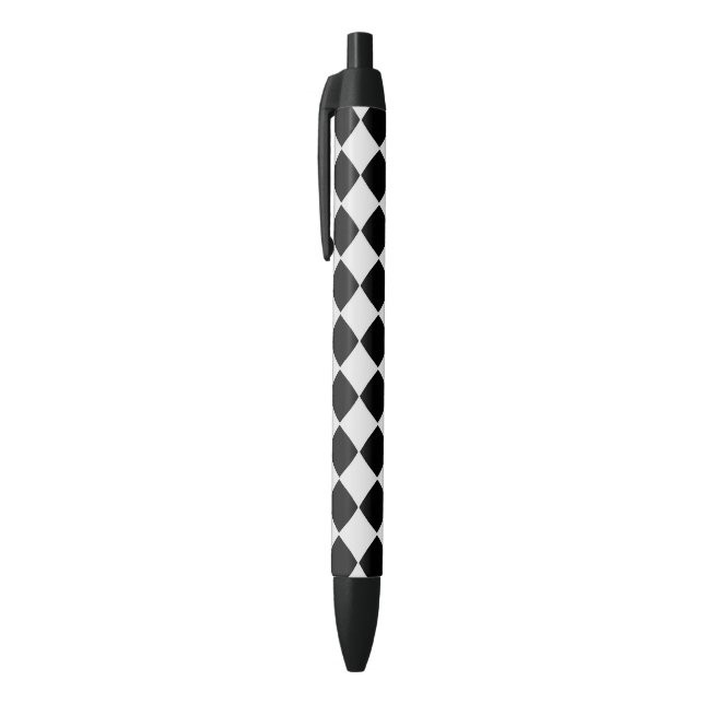 Black and white diamond pattern pen (Top (Vertical))