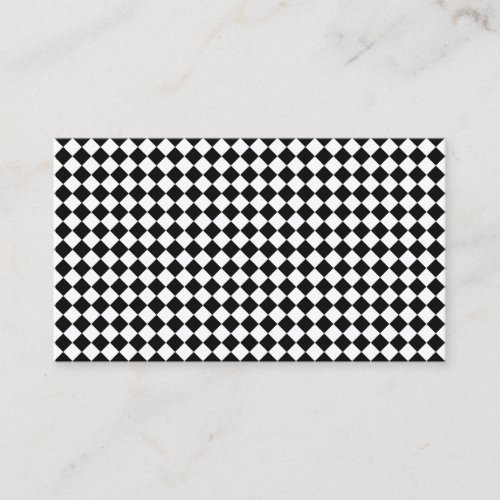 Black And White Diamond Shape Pattern by STaylor Business Card