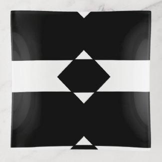 Black and white diamond shaped