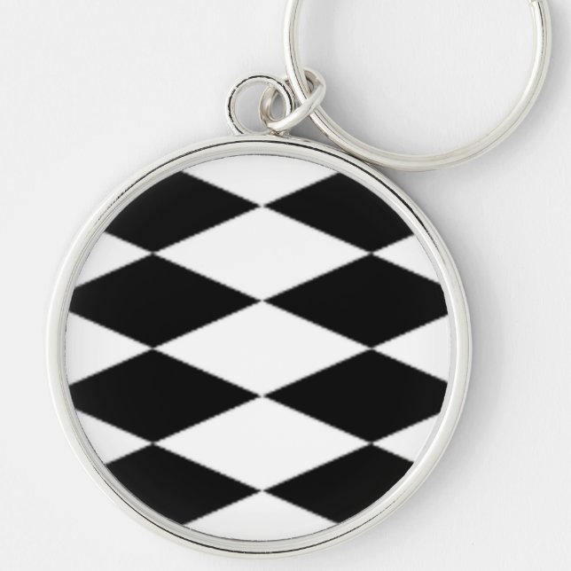 BLACK AND WHITE DIAMONDS KEYCHAIN (Front)