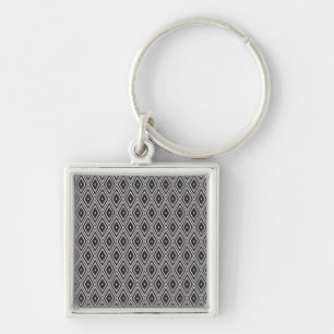 Black and White Diamonds Keychain