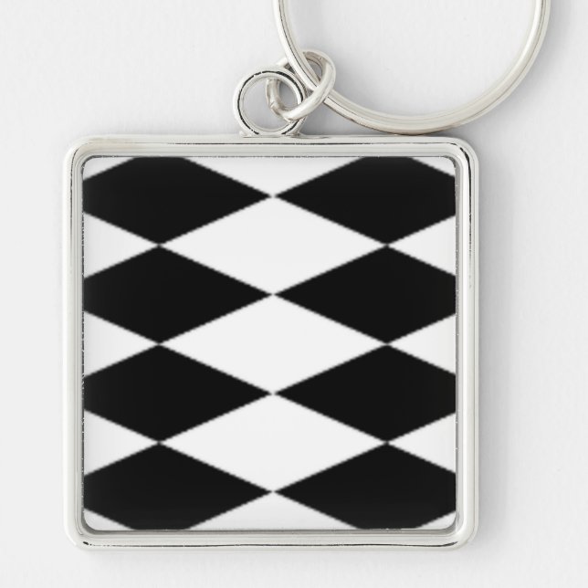BLACK AND WHITE DIAMONDS KEYCHAIN (Front)
