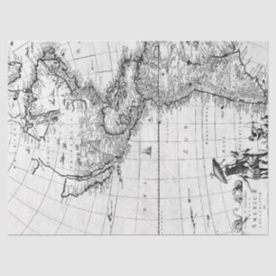 Black and White Digital Map Series Design 7 Tissue Paper
