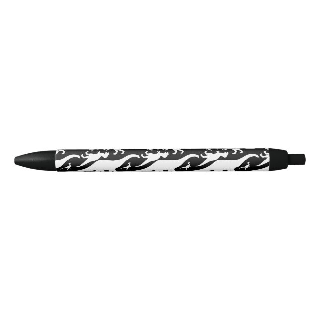 Black and White Dinosaur Pattern Pen (Front)