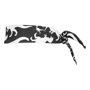 Black and White Dinosaur Pattern Tie Headband