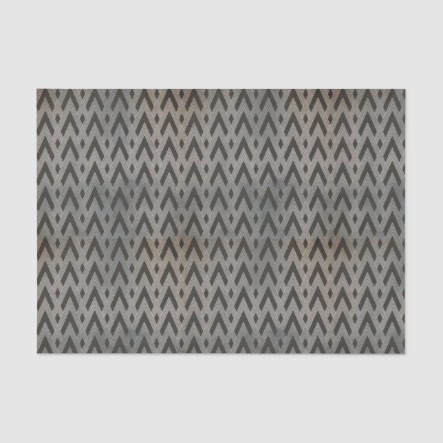 Black and White Distressed Art Deco Tissue Paper (Front)