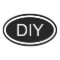 Black and White DIY Euro Style Oval Sticker